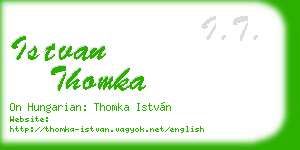 istvan thomka business card