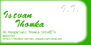 istvan thomka business card